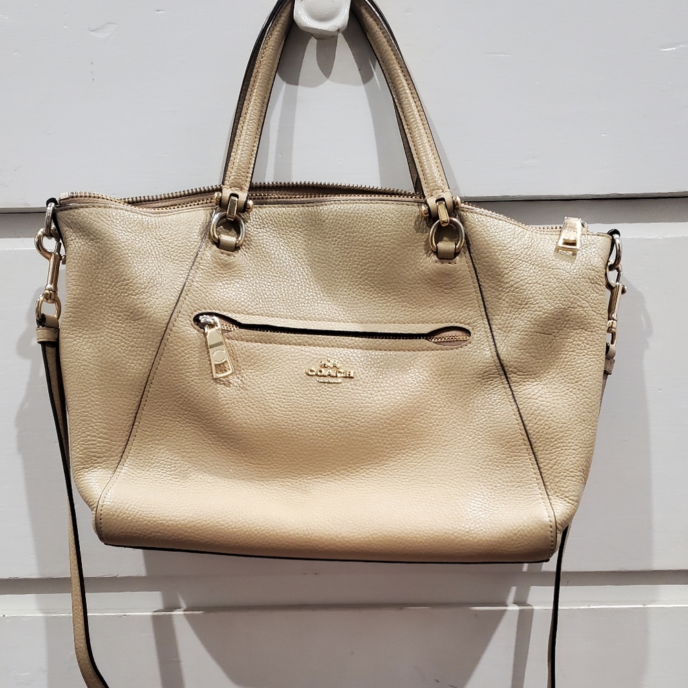 Coach Cream Leather Women's Bag